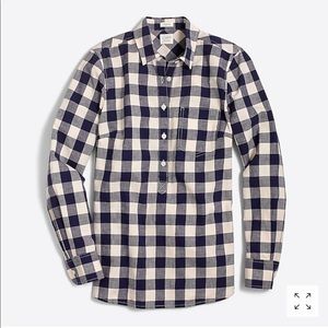 J.Crew NWT Navy Plaid Shirt in Perfect Fit